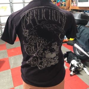 Double sided AFFLICATION t shirt black and red